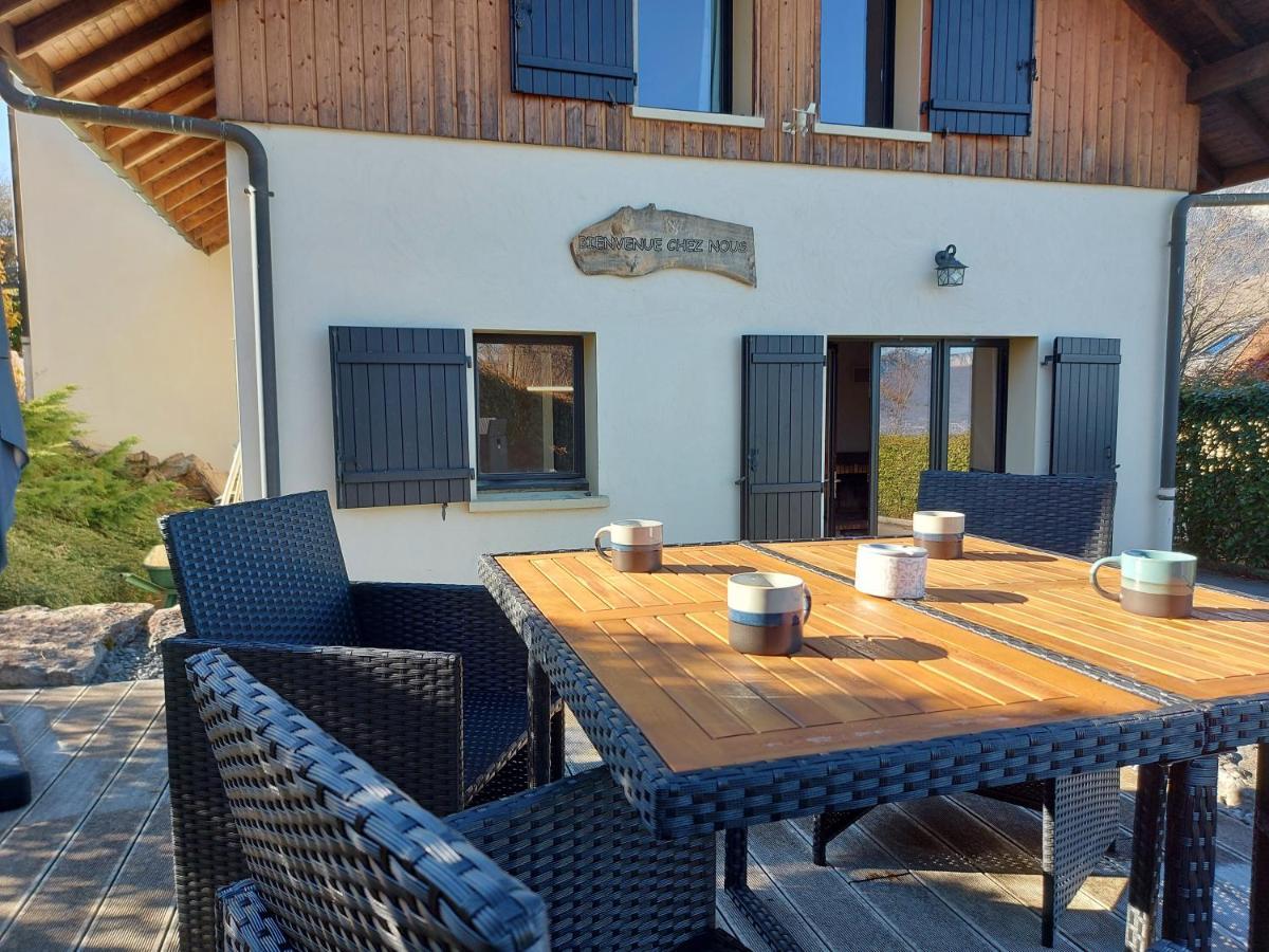 Entre Lac Et Montagne, Chaleureuse Maison 3 Pieces Avec Tres Belle Vue Lac D'Annecy. Terrasse, Jardin, Parking, Cheminee, Barbecue …. Saint-Jorioz Bagian luar foto